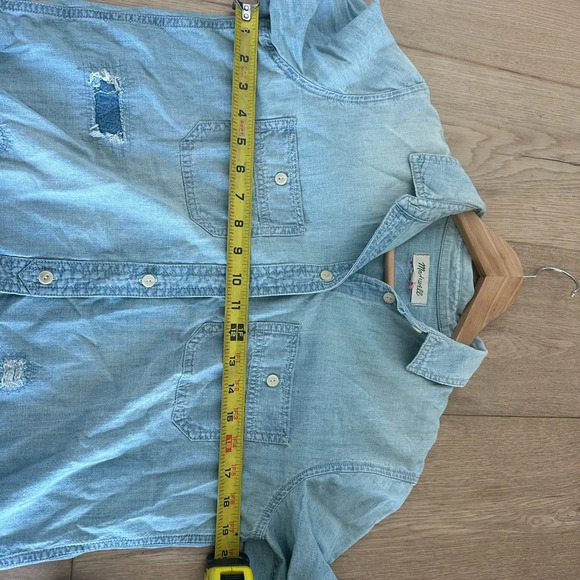 Vintage Intentionally Rustic Madewell Denim Shirt - Picture 5 of 7